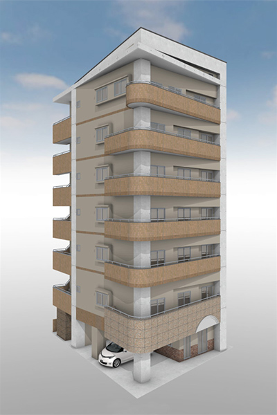 マンション外観VRパース